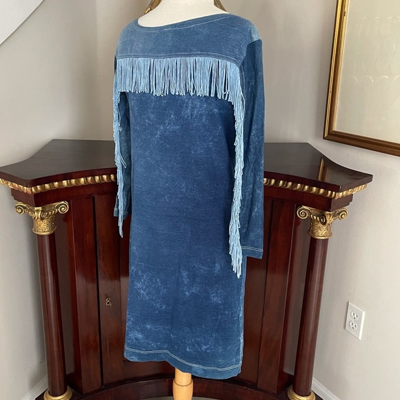 Farm Rio fringed sleeve tee shirt dress Rodeo western style country concert - Picture 5 of 14
